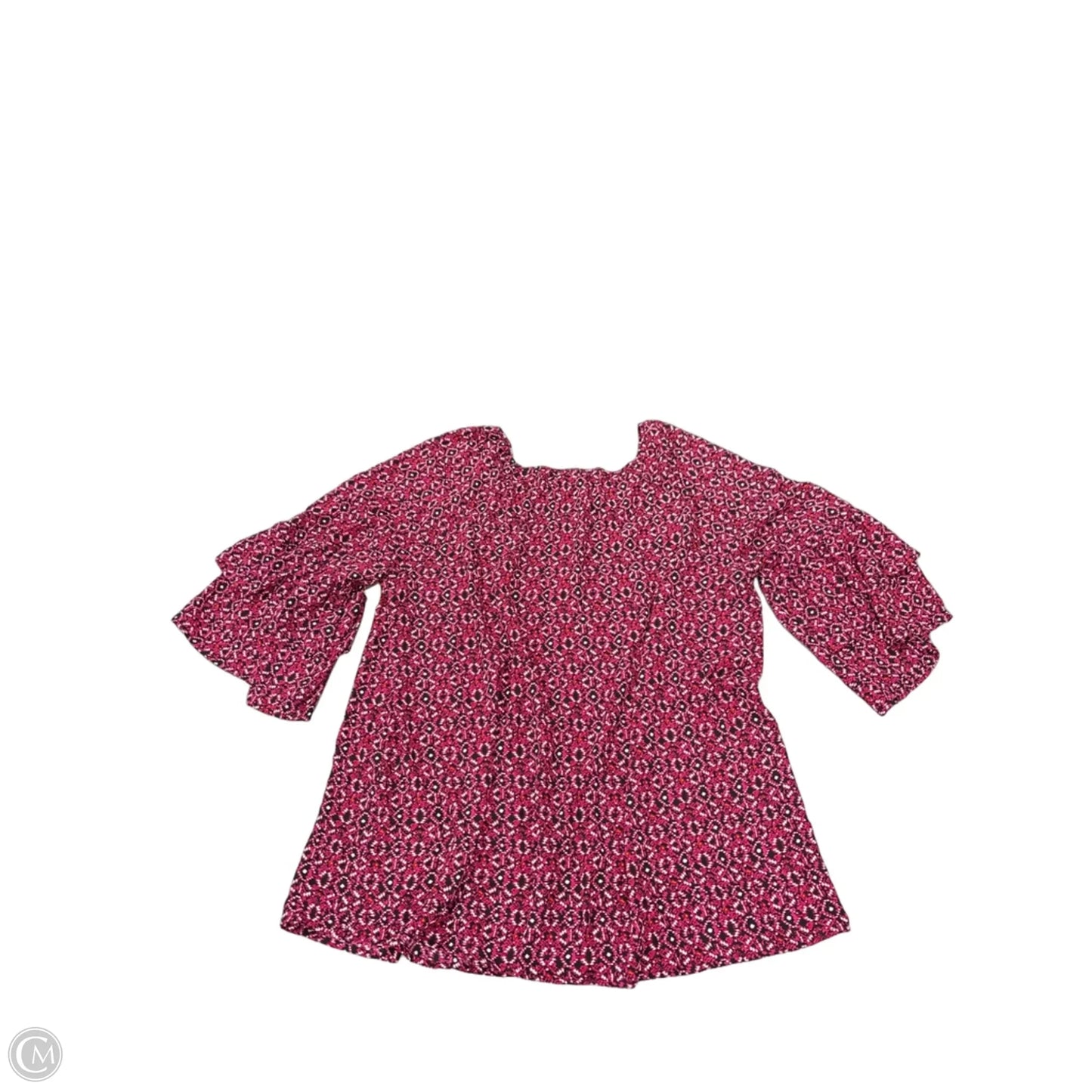 Top Short Sleeve By Roz And Ali In Pink, Size: 1x