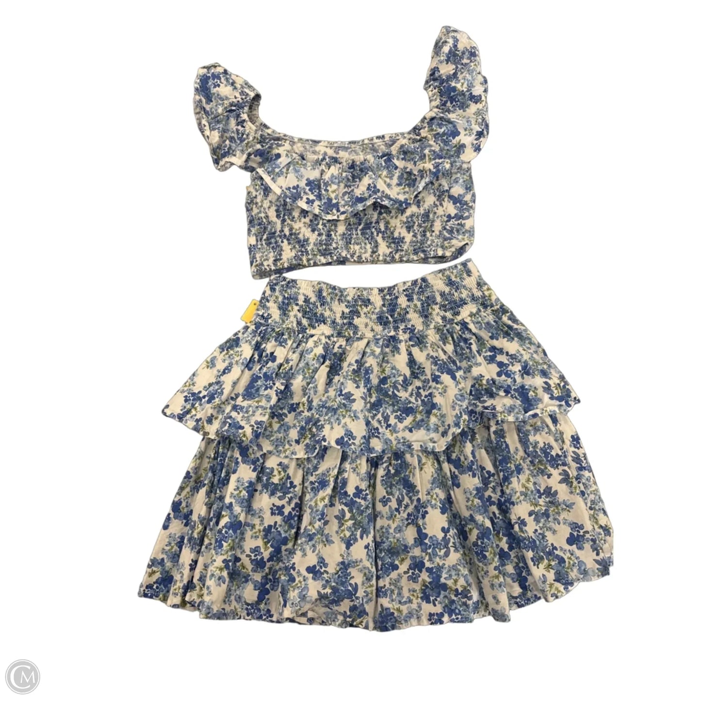 Top 2pc Short Sleeve By Japna In Floral Print, Size: S