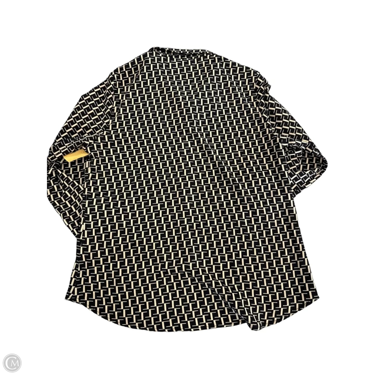 Top Long Sleeve By Cmc In Geometric Pattern, Size: L