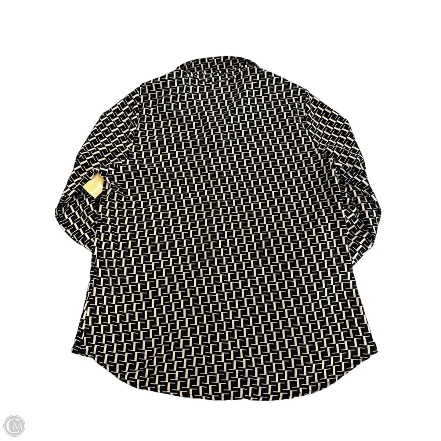 Top Long Sleeve By Cmc In Geometric Pattern, Size: L