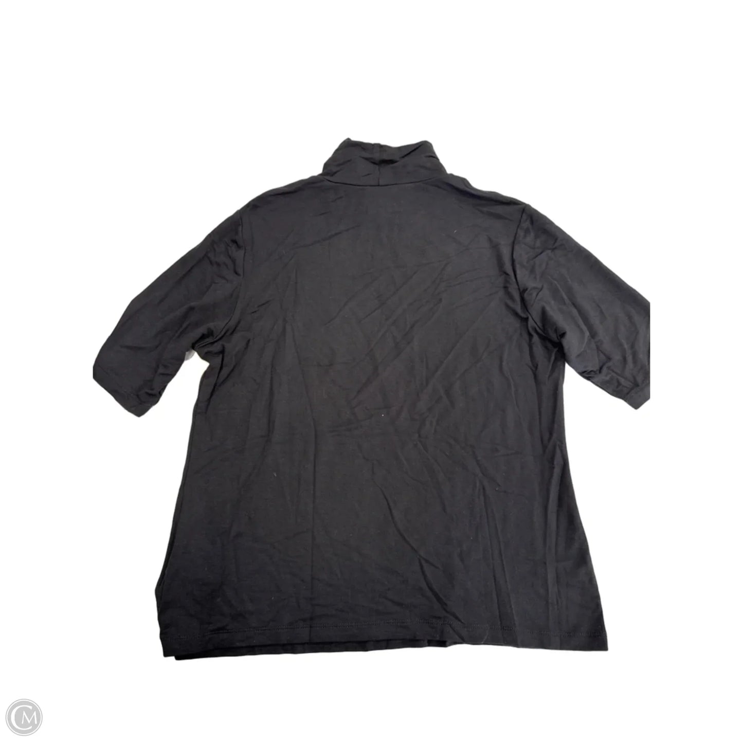 Top Short Sleeve By Tribal In Black, Size: L