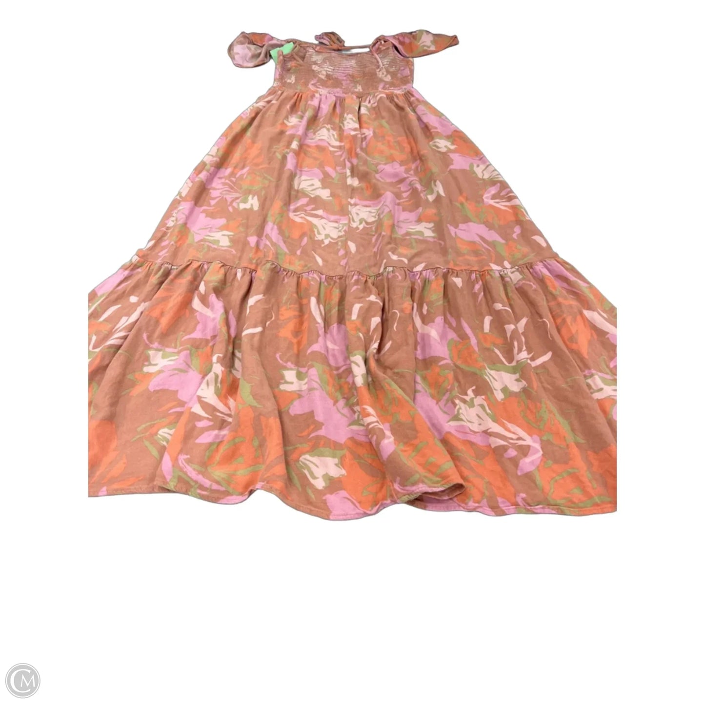 Dress Casual Short By Lush In Orange & Pink, Size: M