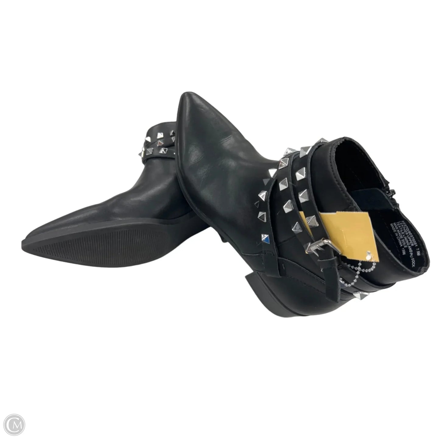 Boots Ankle Heels By Steve Madden In Black, Size: 7.5