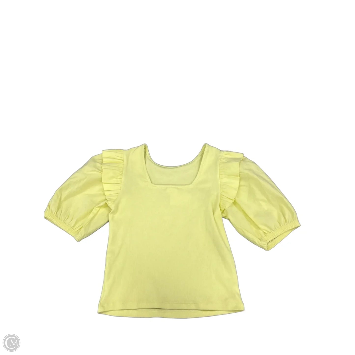 Top Short Sleeve By Zara In Yellow, Size: L
