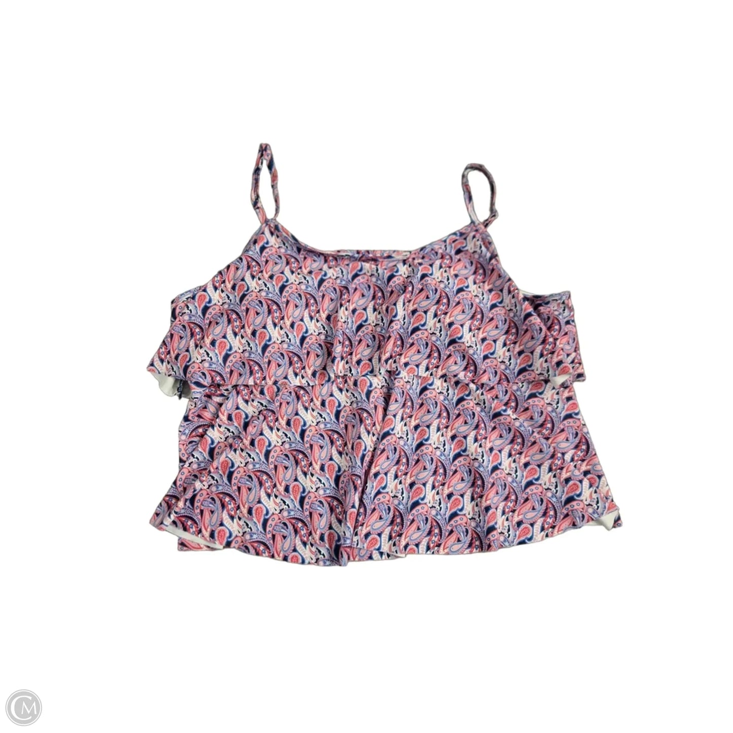 Swimsuit Top By Simply Southern In Blue & Pink, Size: Xxl
