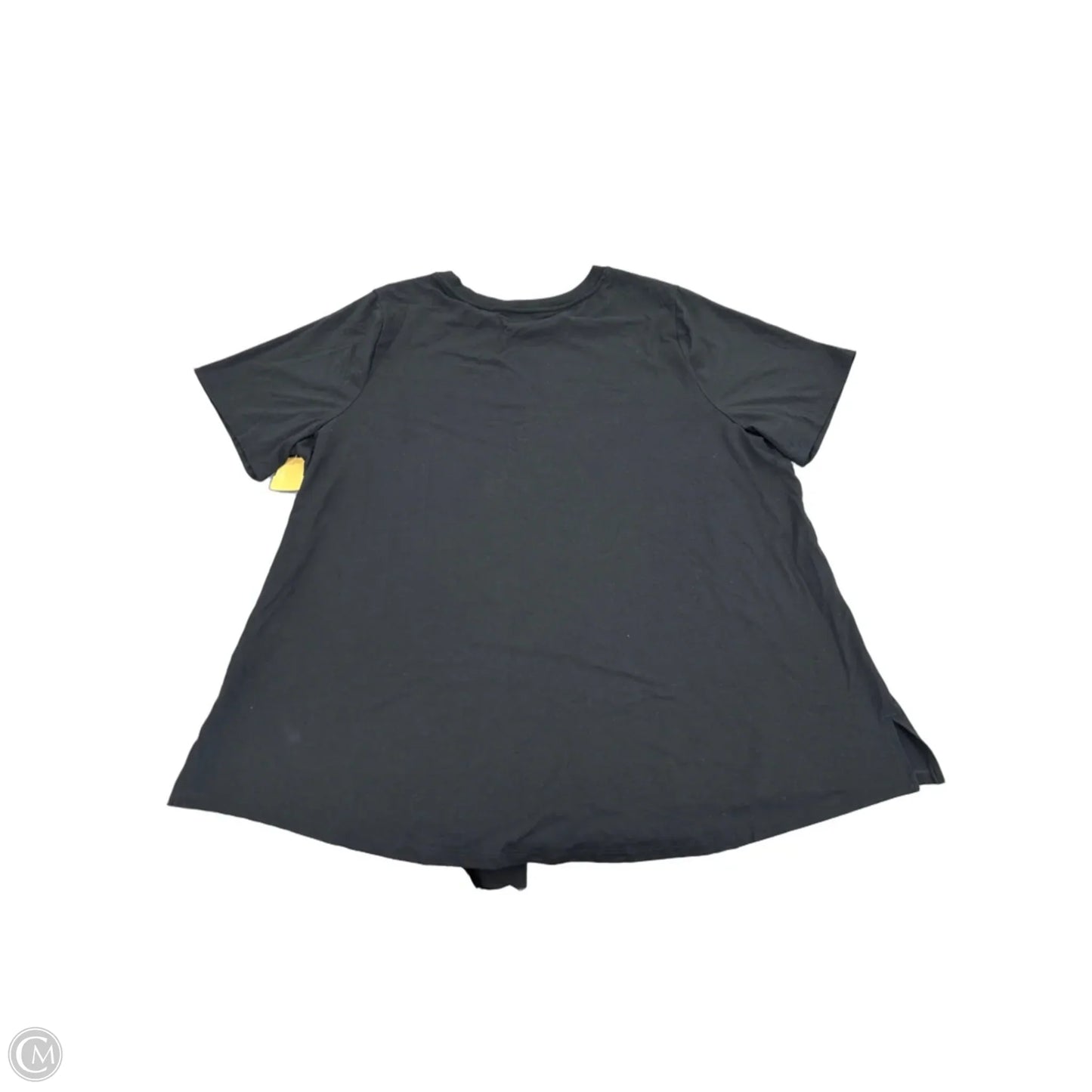 Top Short Sleeve By Ava & Viv In Black, Size: 2x