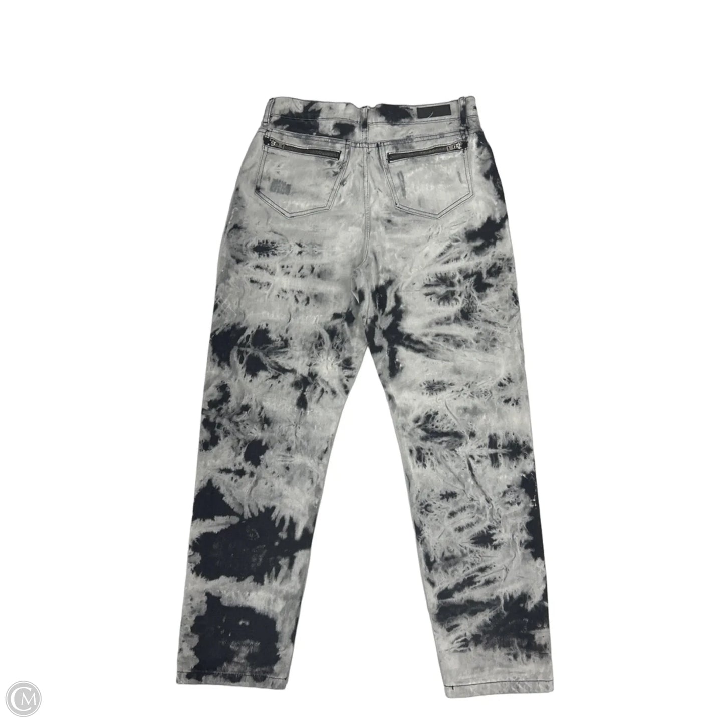 Jeans Straight By Elan In Black & Grey, Size: 8