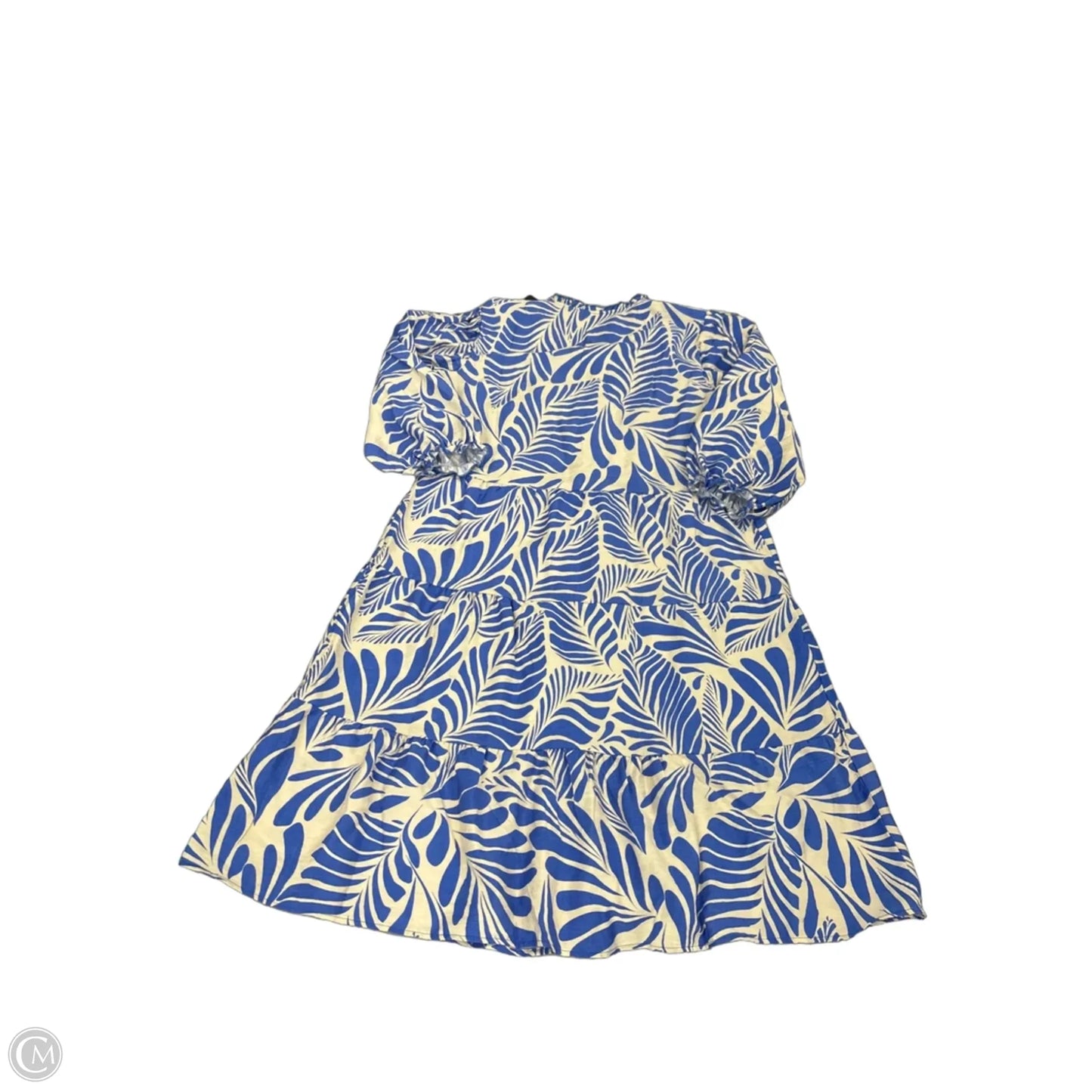 Dress Casual Short By Mlle Gabrielle In Blue & White, Size: S