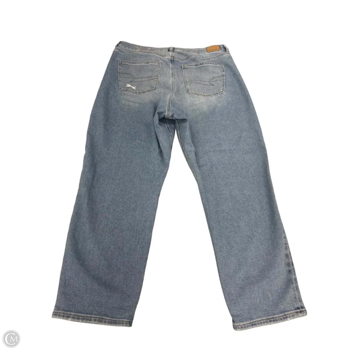 Jeans Straight By American Eagle In Blue Denim, Size: 18