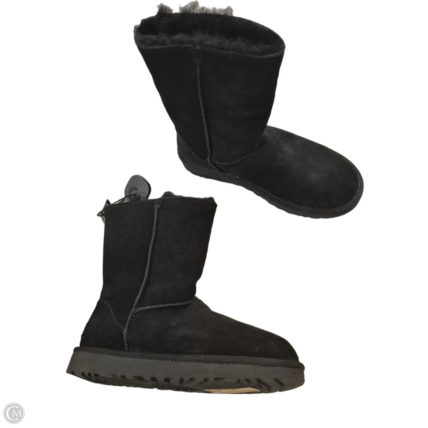 Boots Mid-calf Flats By Ugg In Black, Size: 8