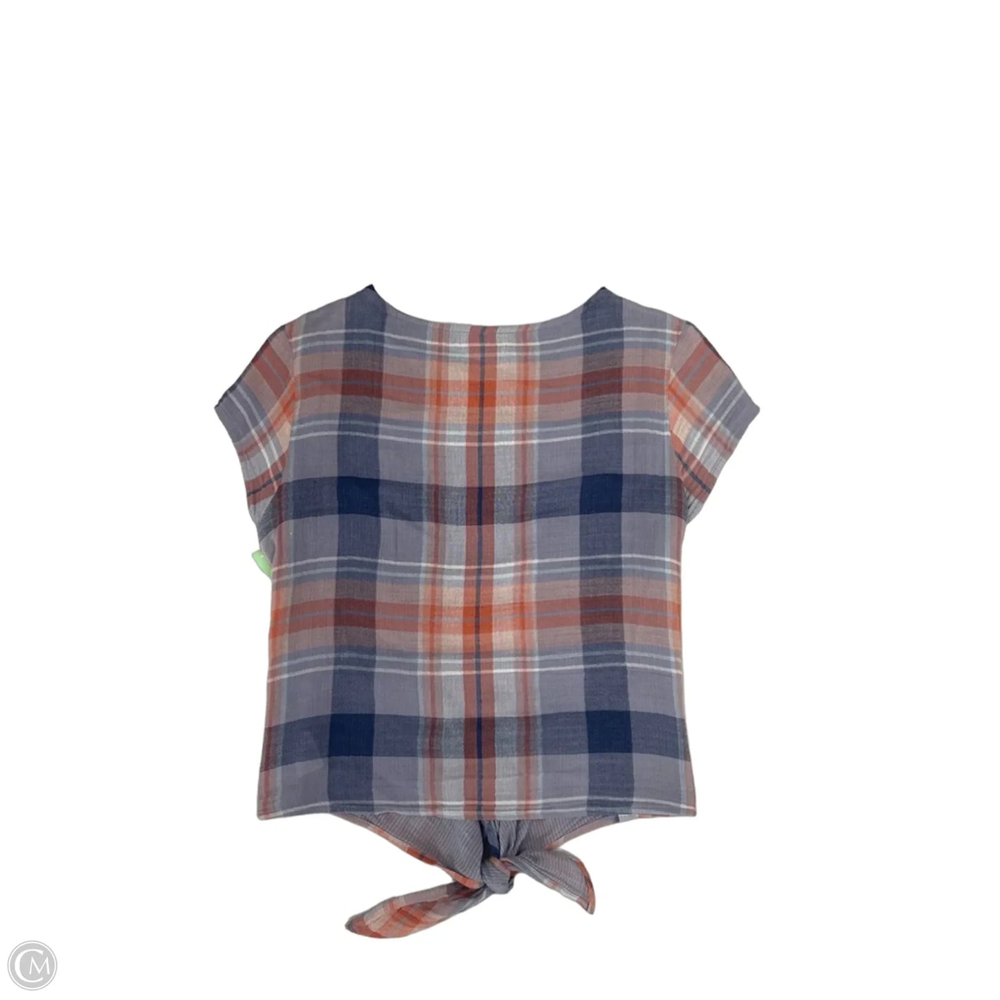 Top Short Sleeve By Cloth & Stone In Blue & Orange, Size: M