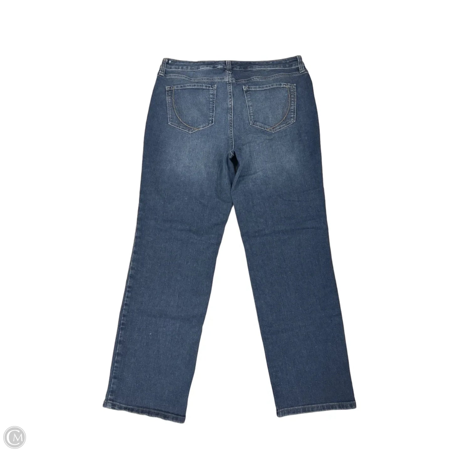Jeans Straight By Bandolino In Blue Denim, Size: 12