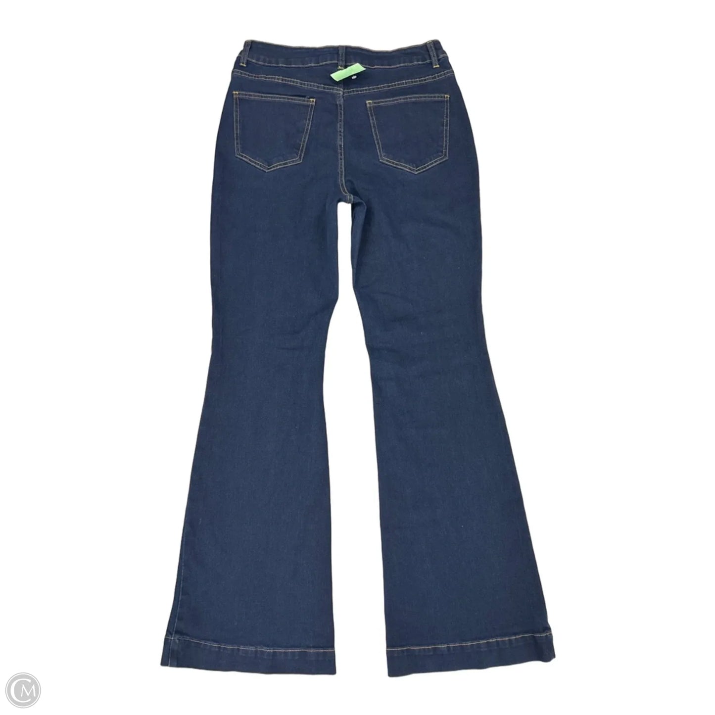 Jeans Flared By Cmf In Blue Denim, Size: 12