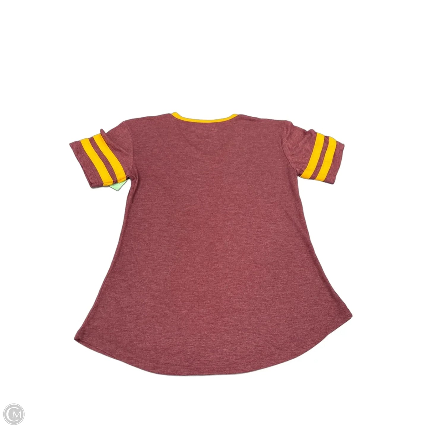 Top Short Sleeve By Cme In Red & Yellow, Size: M