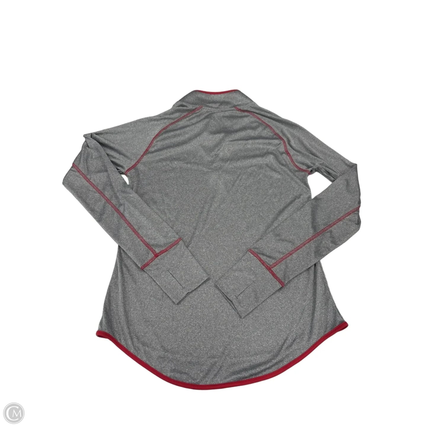 Athletic Top Long Sleeve Collar By Colosseum In Grey & Red, Size: M