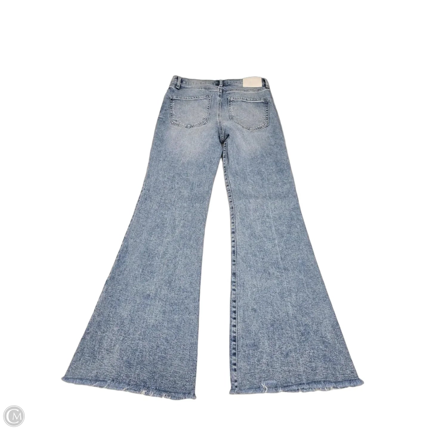 Jeans Flared By Express In Blue Denim, Size: 4