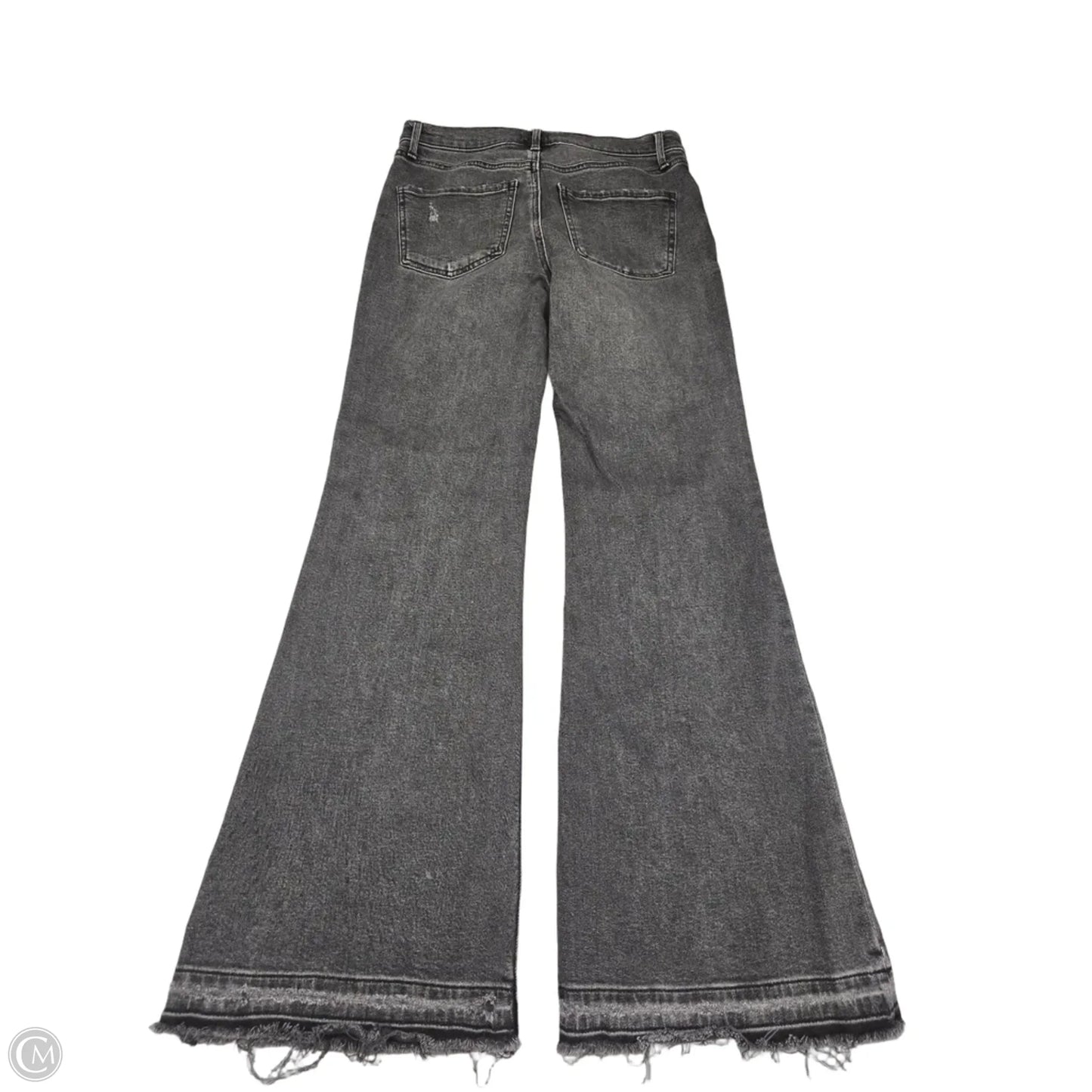 Jeans Wide Leg By Express In Black Denim, Size: 4