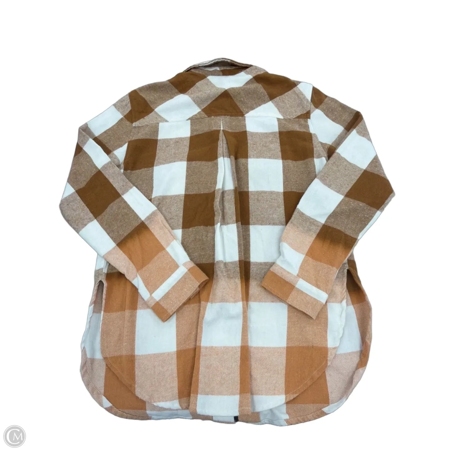 Top Long Sleeve By Cmc In Tan, Size: S