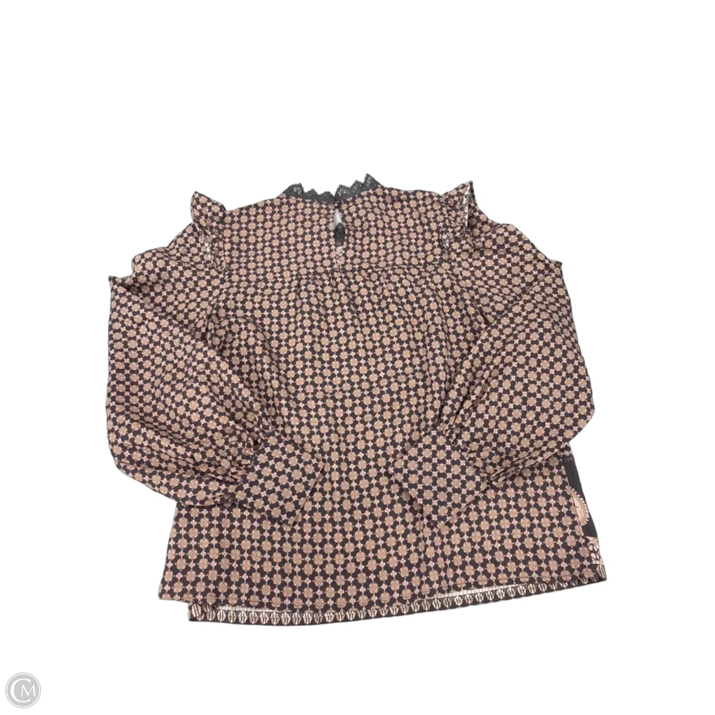 Top Long Sleeve By Mine In Geometric Pattern, Size: S