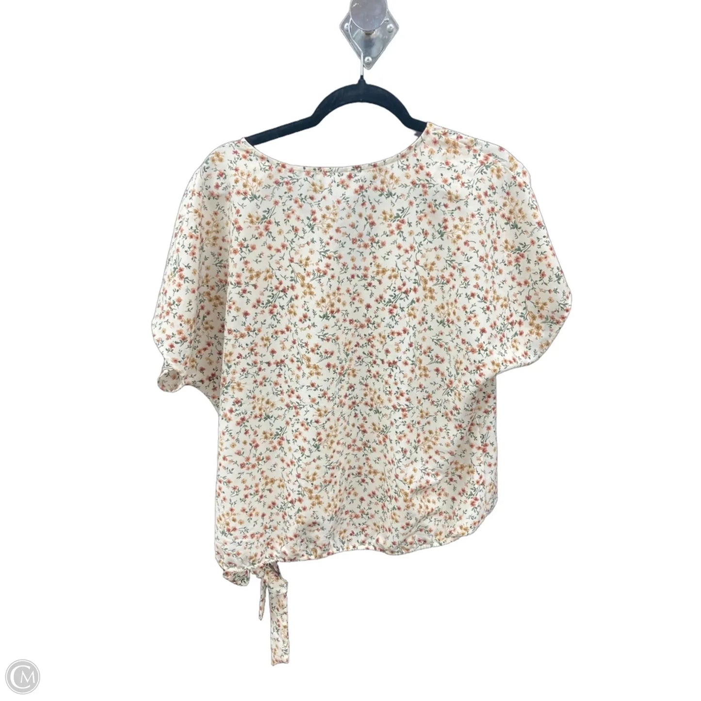 Top Short Sleeve By Cme In Floral Print, Size: Xl