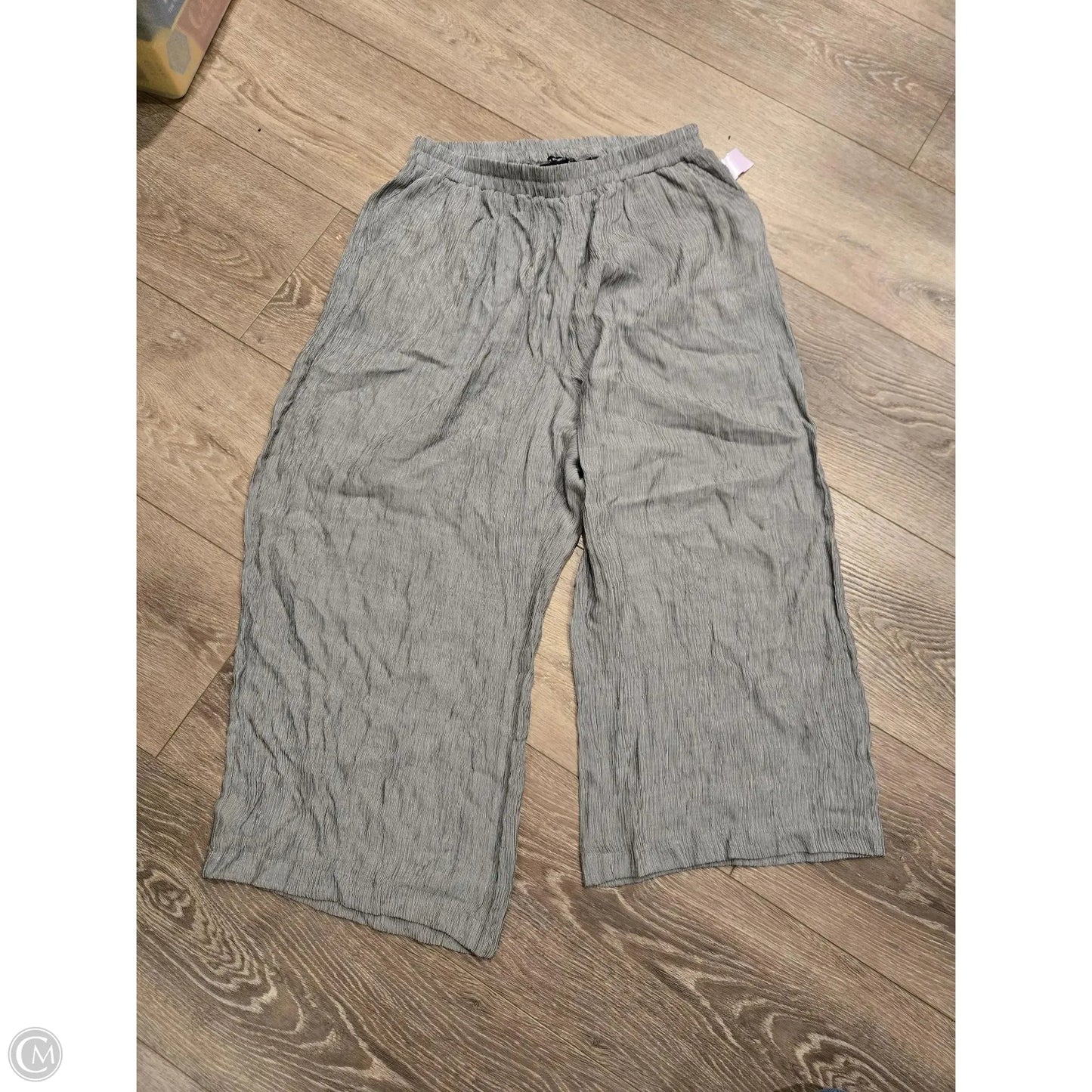 Pants Wide Leg By Modern Works In Grey, Size: 1x