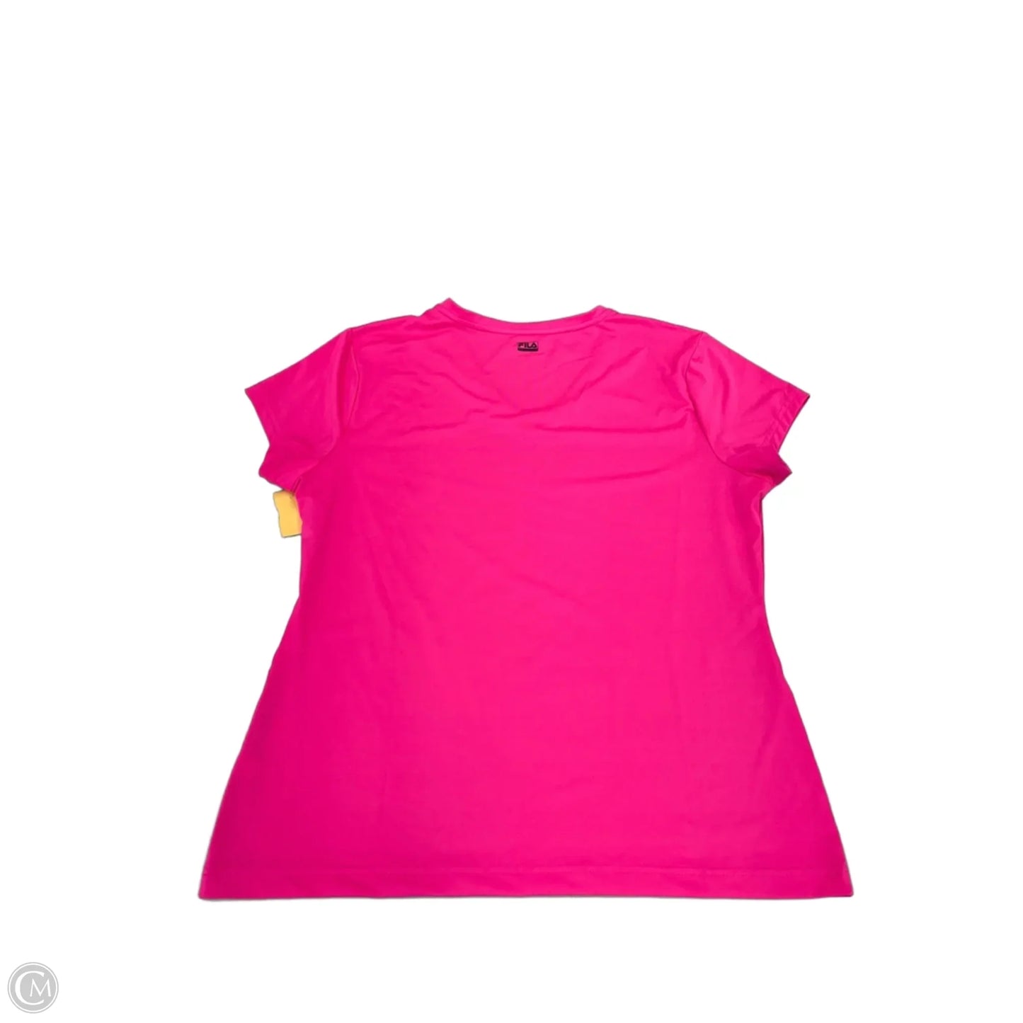 Athletic Top Short Sleeve By Fila In Pink, Size: Xl