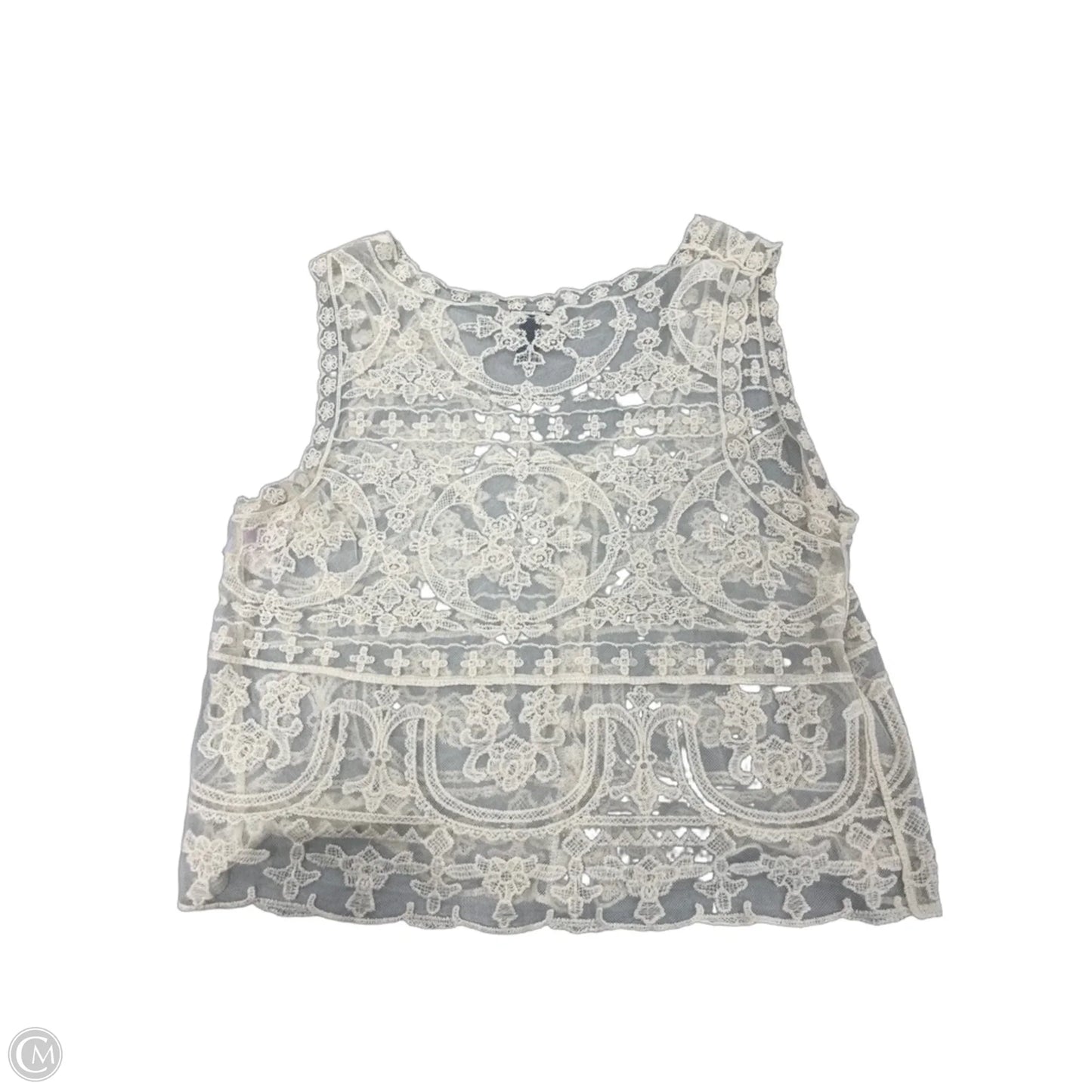 Top Sleeveless By Daytrip In Cream, Size: L