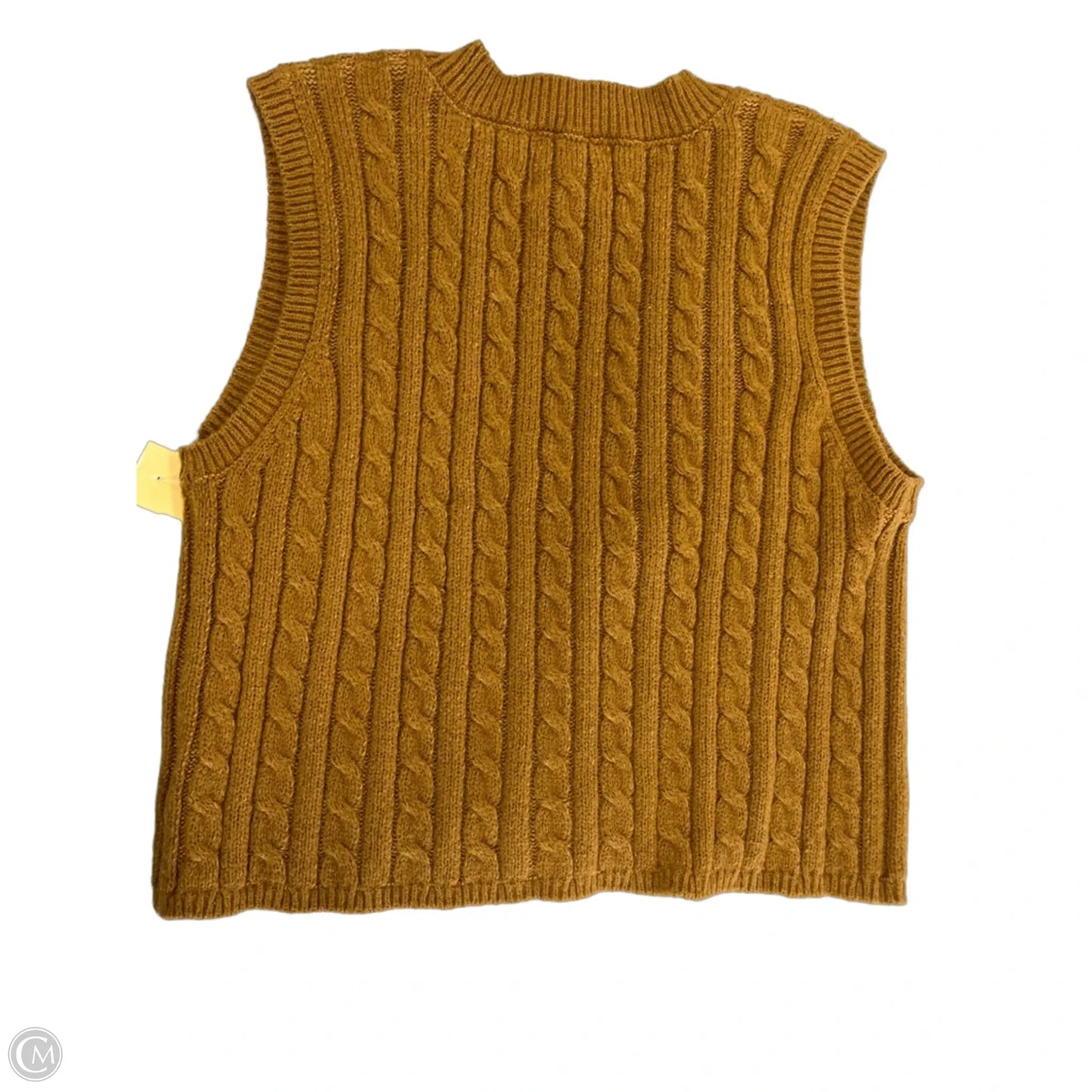 Vest Sweater By Pink Rose In Tan, Size: M