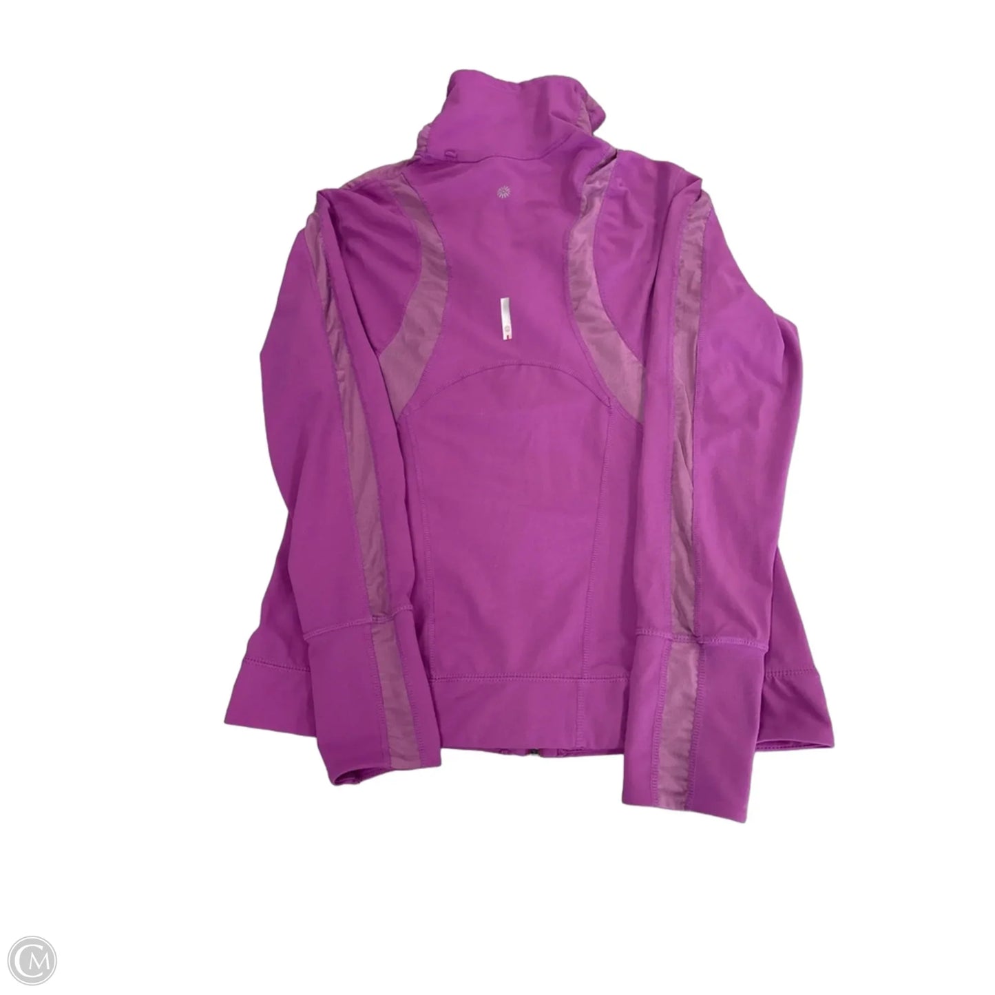 Athletic Top Long Sleeve Collar By Tangerine In Purple, Size: M