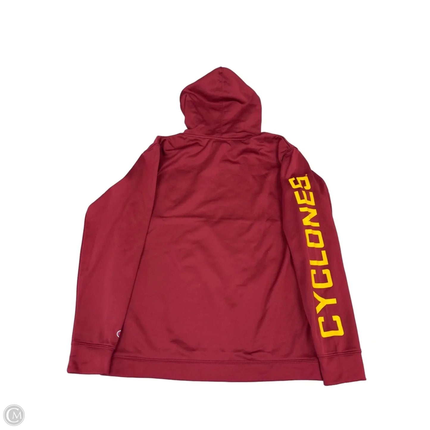 Athletic Sweatshirt Hoodie By Champion In Red, Size: M