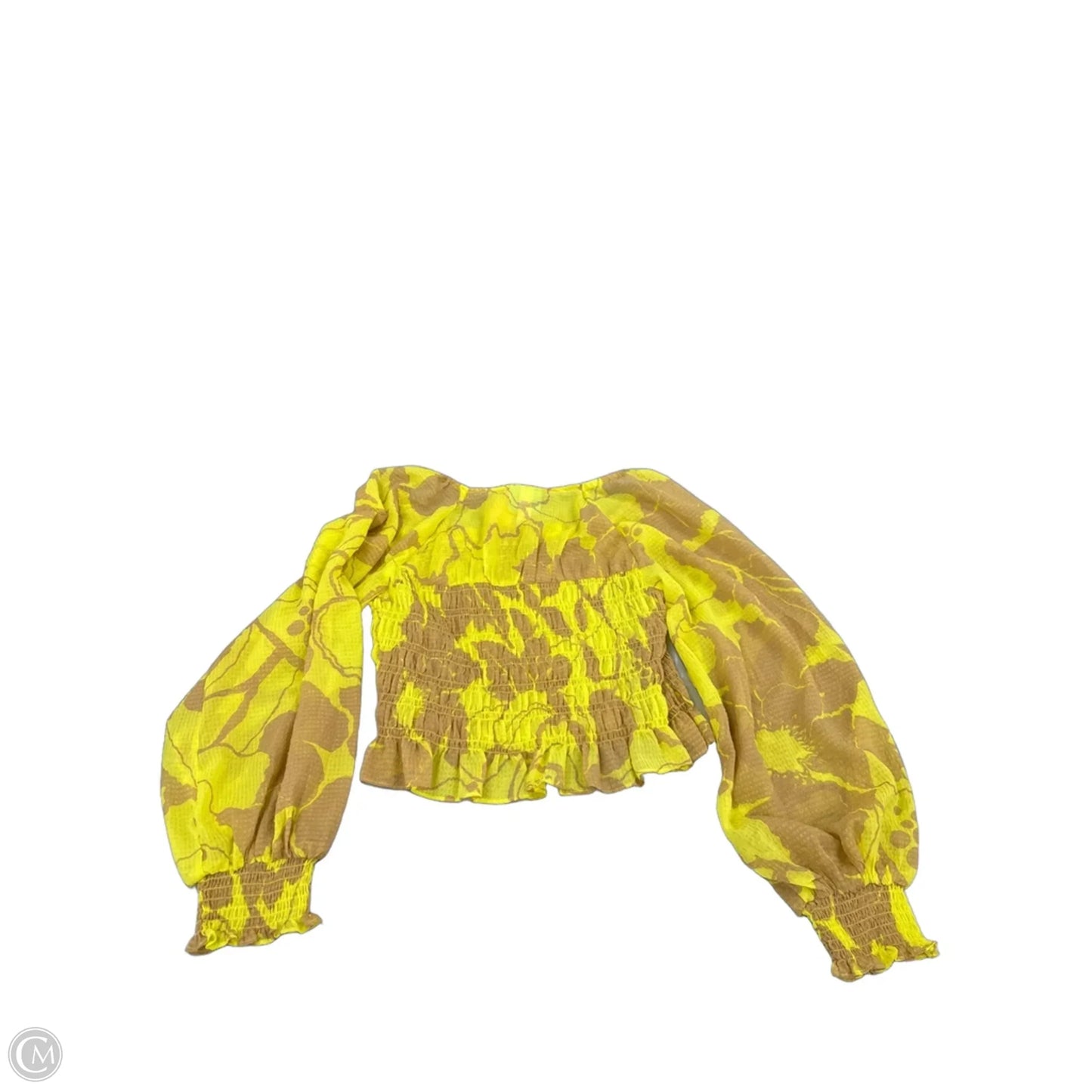 Top Long Sleeve By Future Collective In Yellow, Size: M