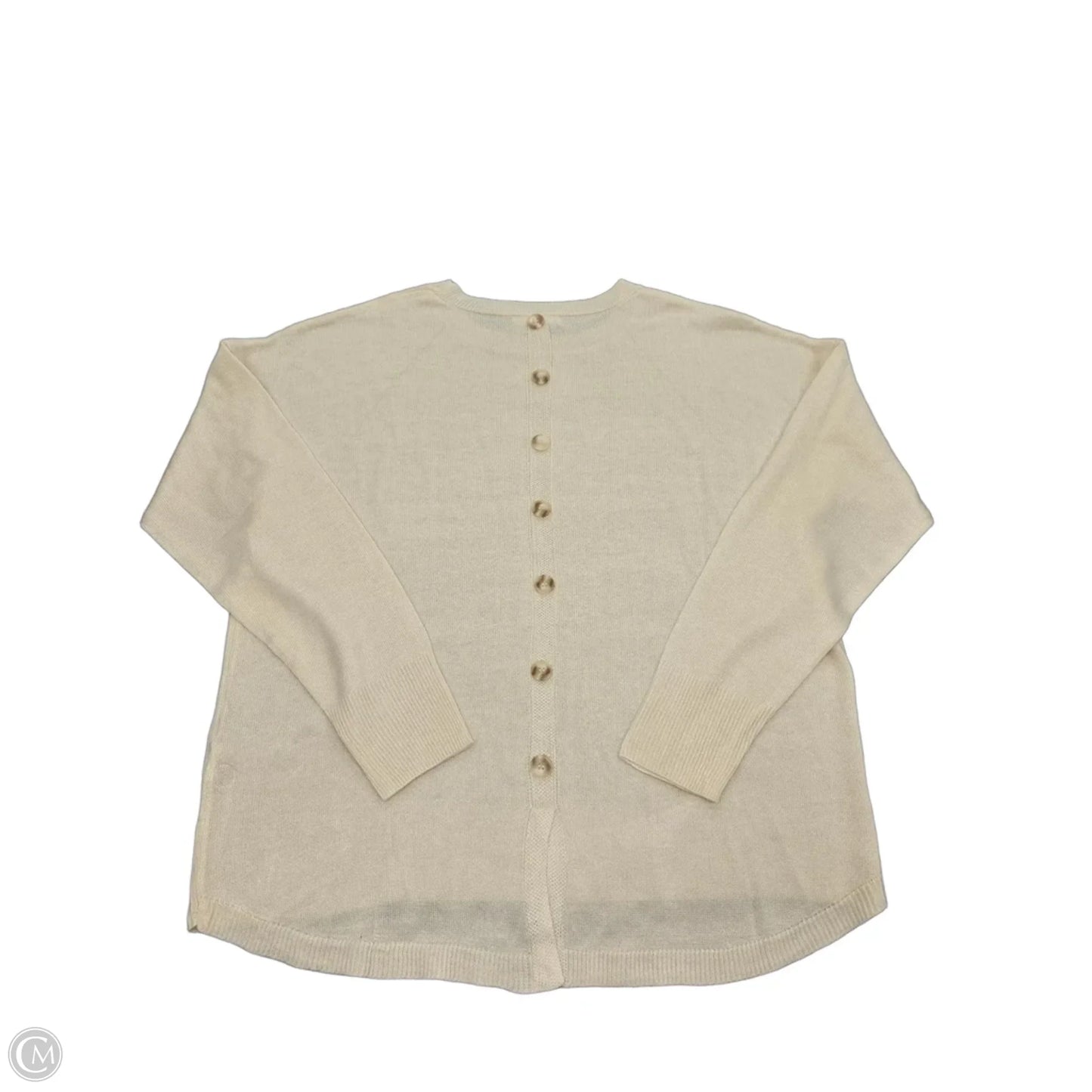 Top Long Sleeve By Mine In Cream, Size: S