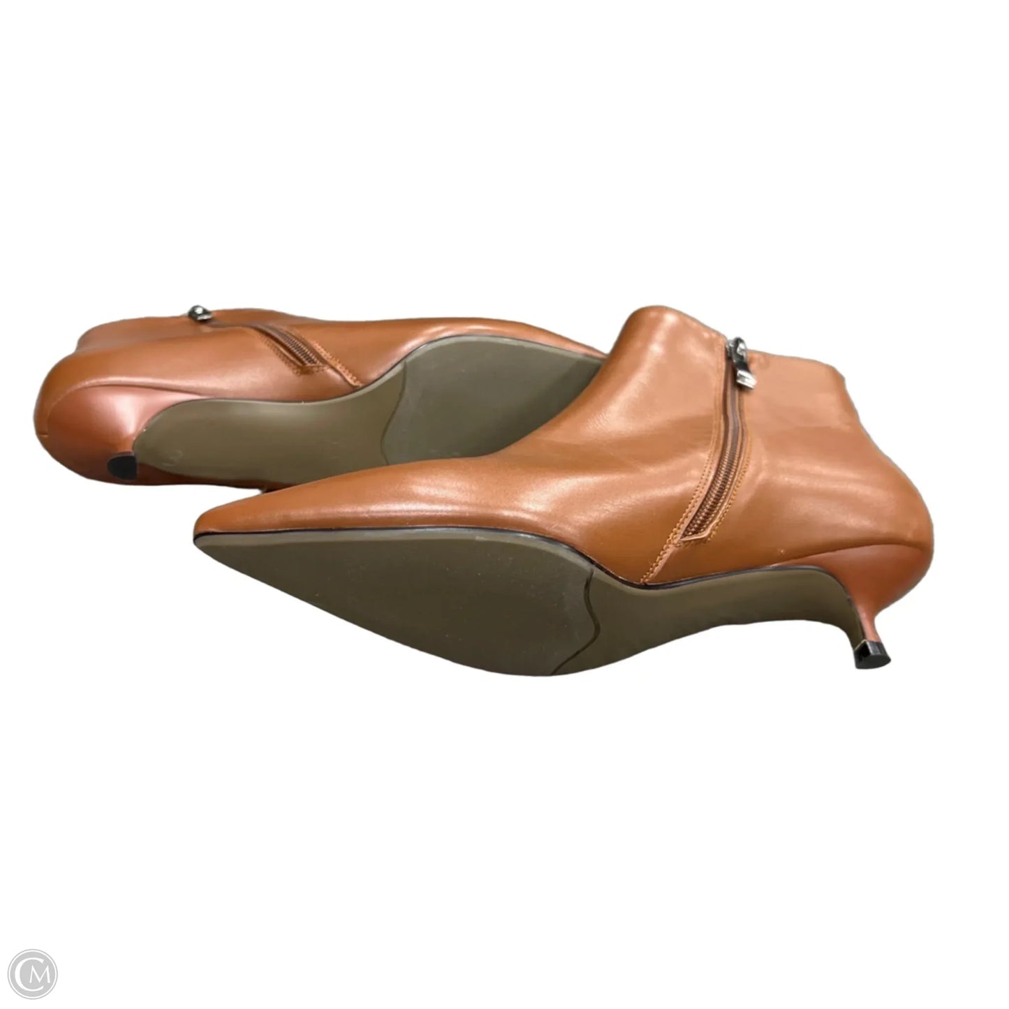 Boots Ankle Heels By Cmb In Brown, Size: 7.5