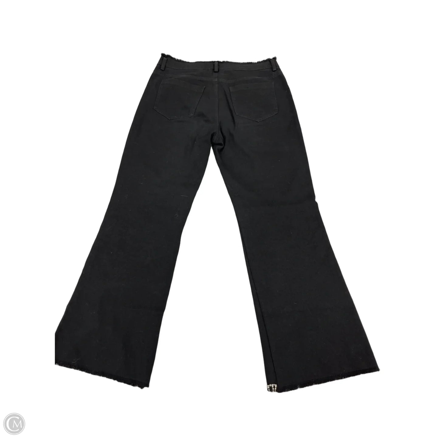 Jeans Flared By Geegee In Black Denim, Size: M