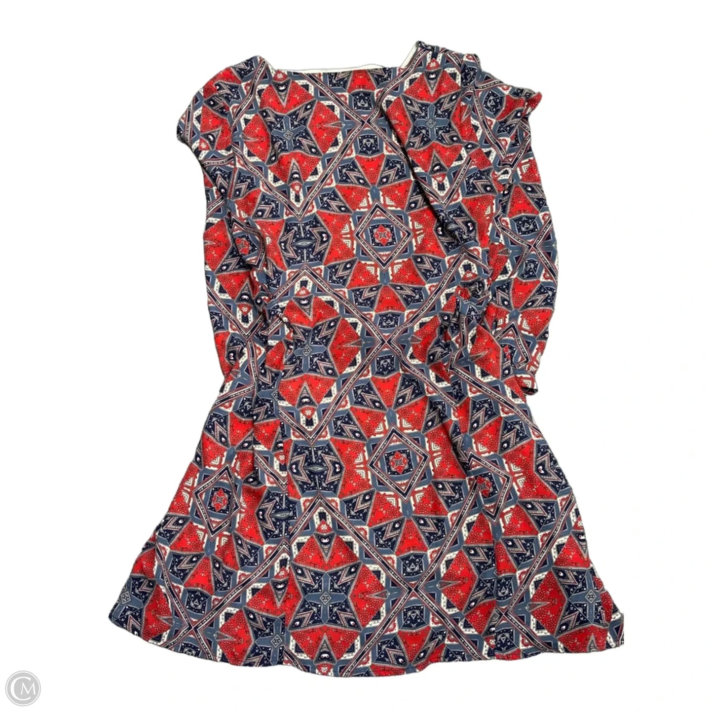 Dress Casual Short By Paper Crown In Blue & Red, Size: L
