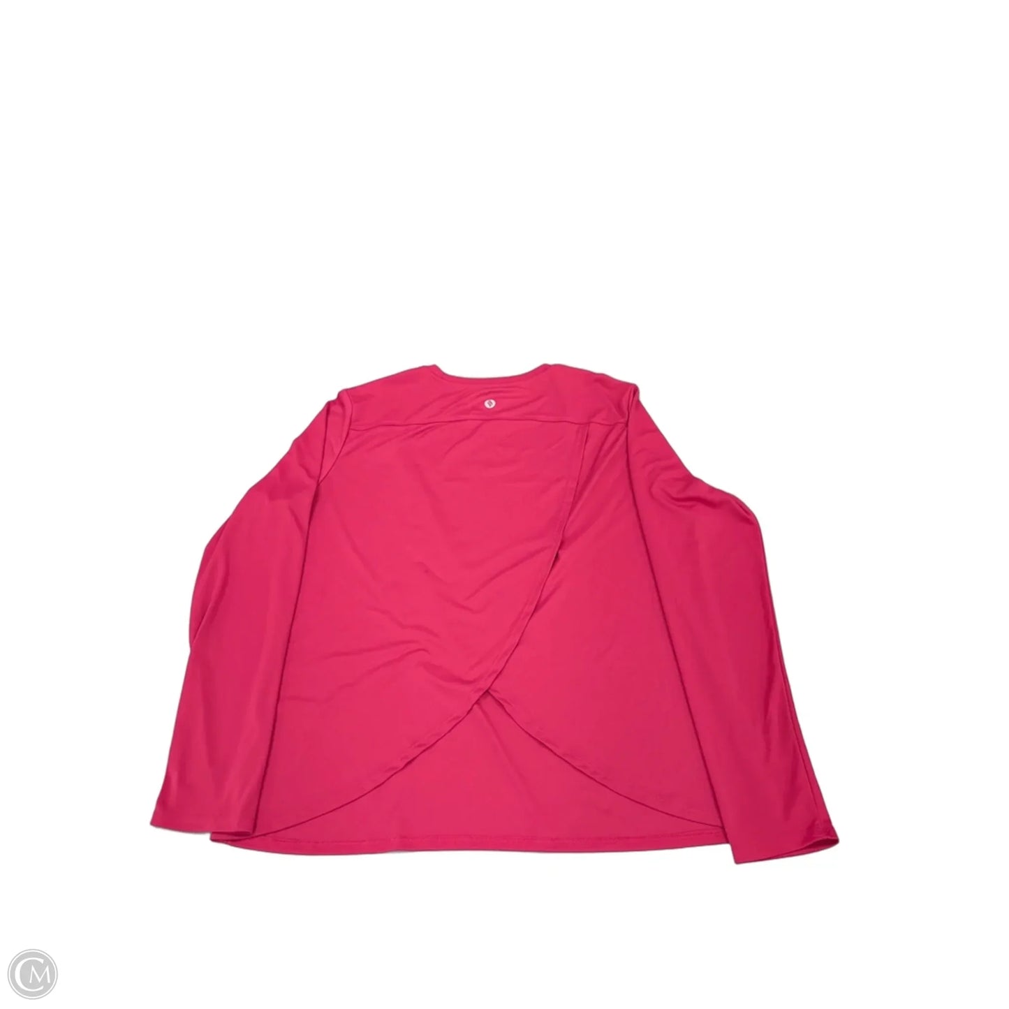 Athletic Top Long Sleeve Collar By Cmc In Pink, Size: L