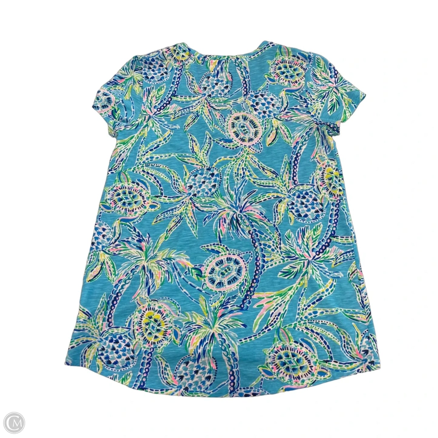 Top Short Sleeve Designer By Lilly Pulitzer In Blue, Size: S