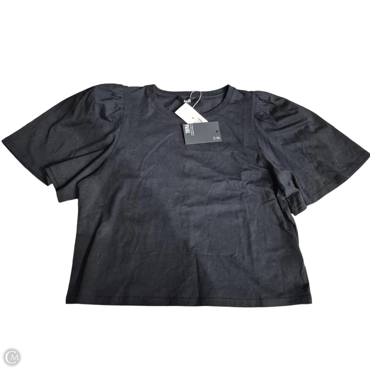 Top Short Sleeve By Paige In Black, Size: S