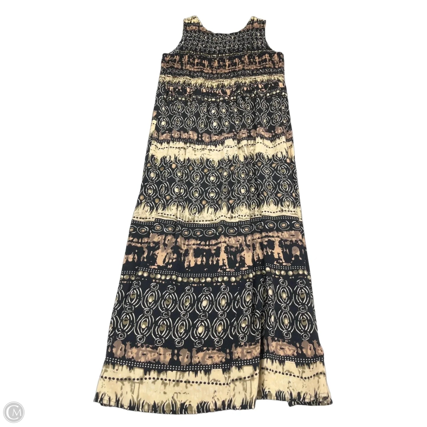 Dress Casual Maxi By Notations In Black & Tan, Size: Xlp
