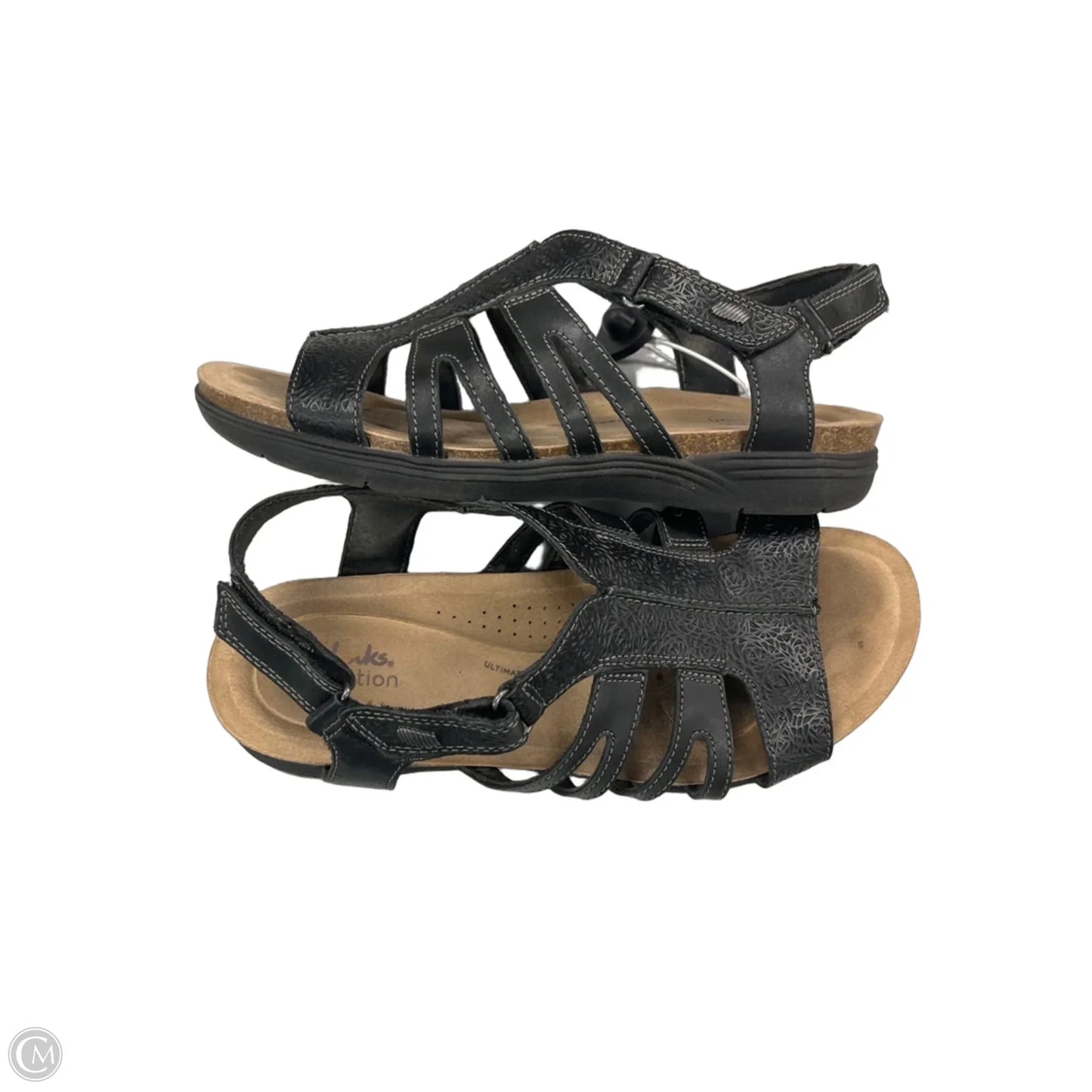 Sandals Flats By Clarks In Black, Size: 11