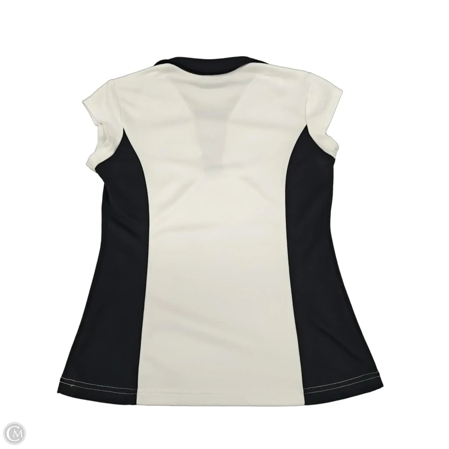 Athletic Top Short Sleeve By Cme In Black & White, Size: S