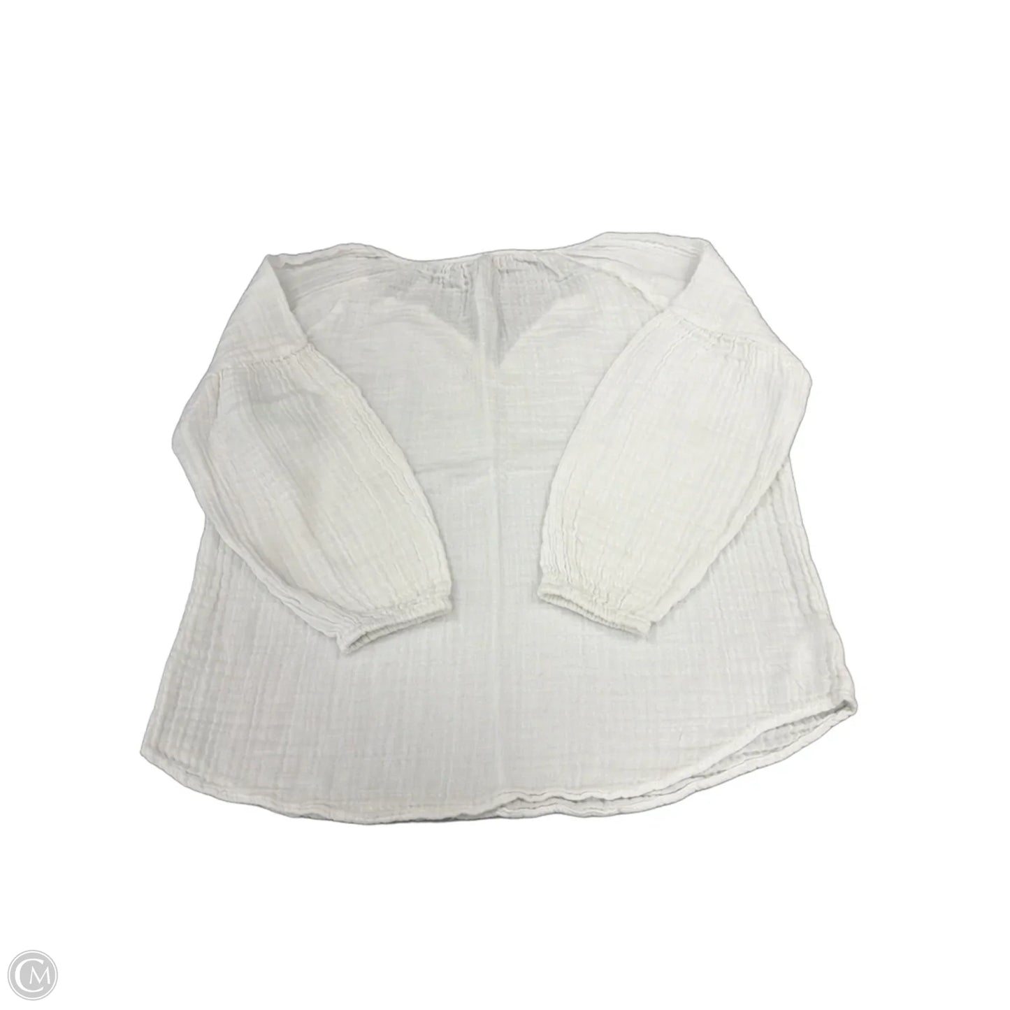 Top Long Sleeve By Loft In White, Size: S