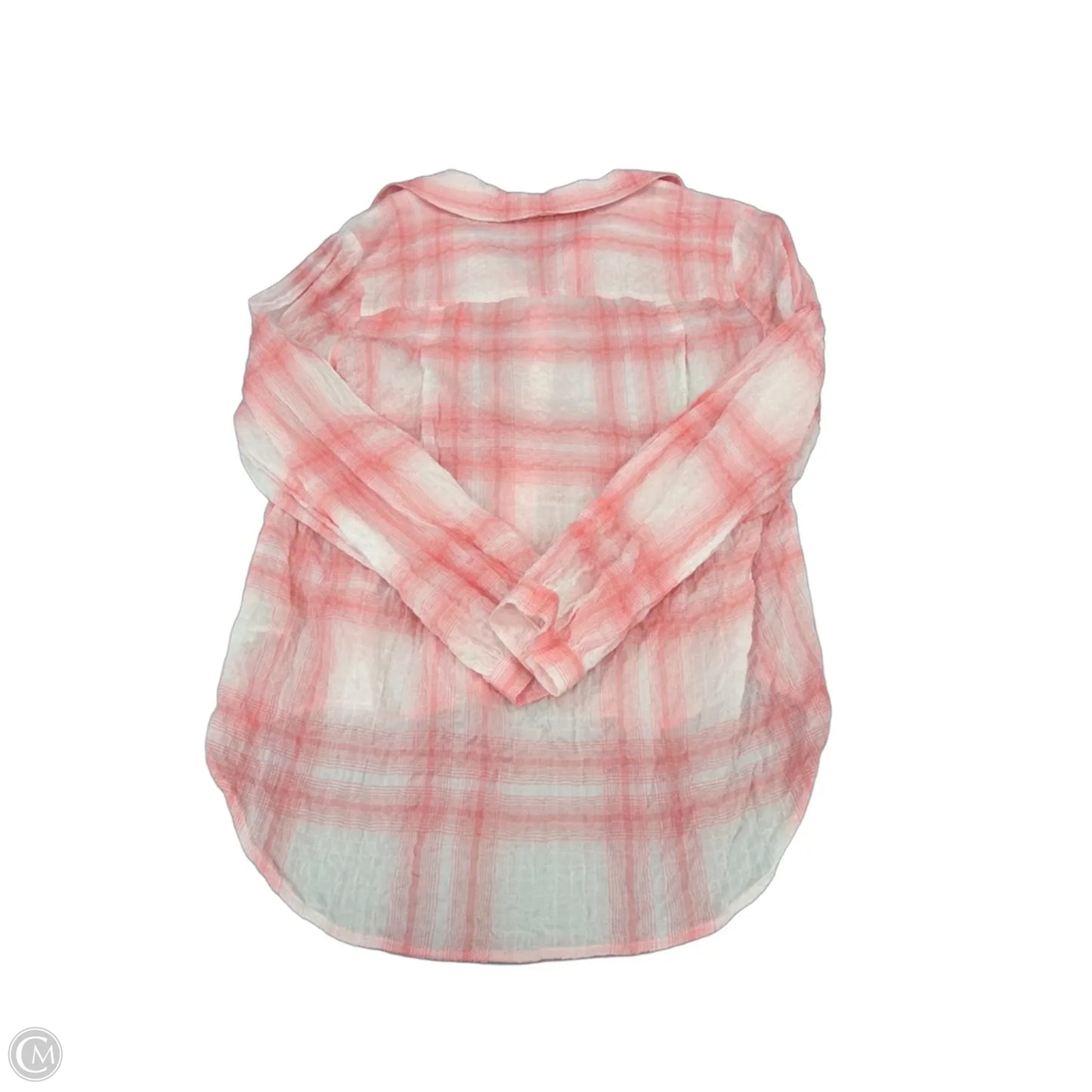 Top Long Sleeve By Bella Dahl In Pink & White, Size: S