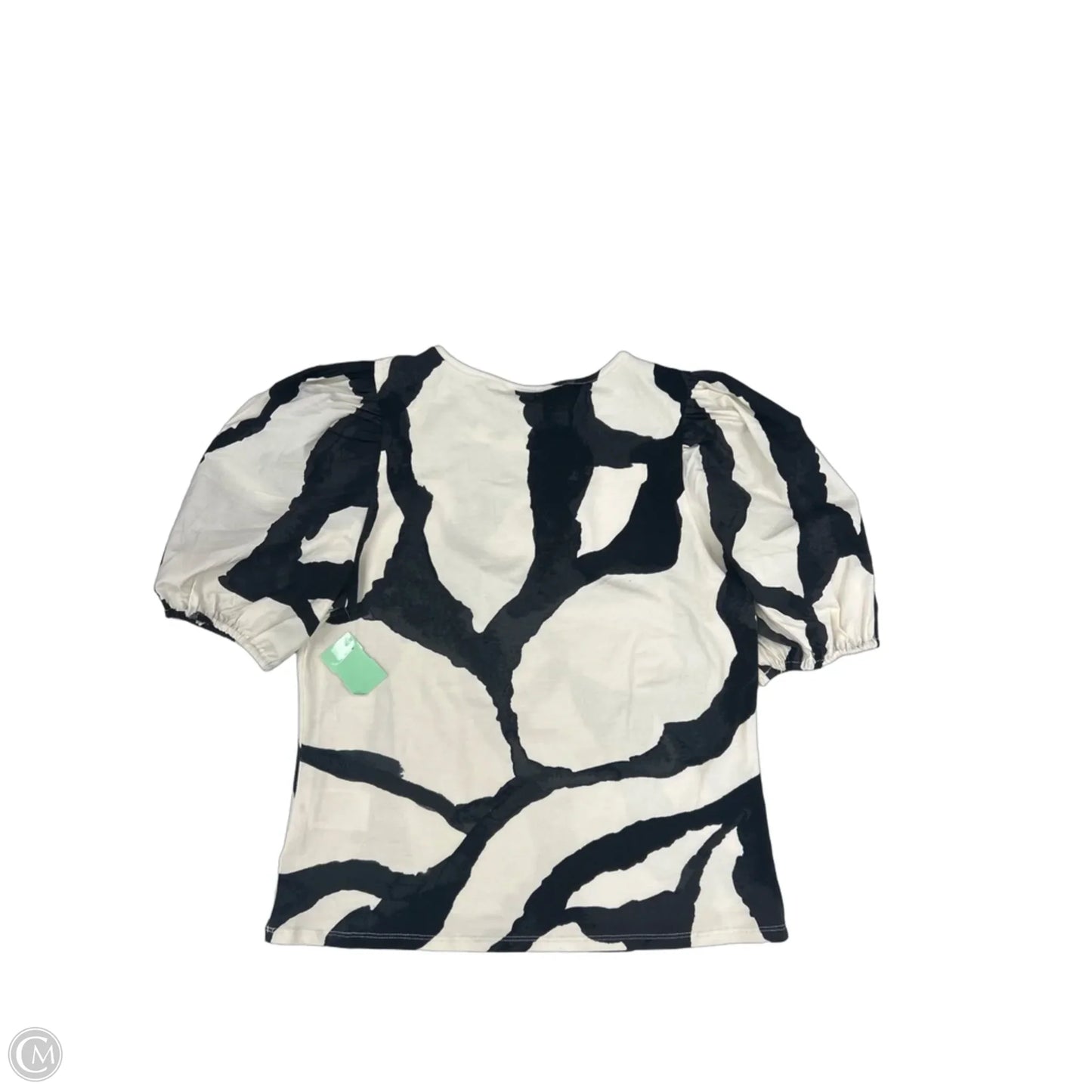 Top Short Sleeve By H&m In Zebra Print, Size: M