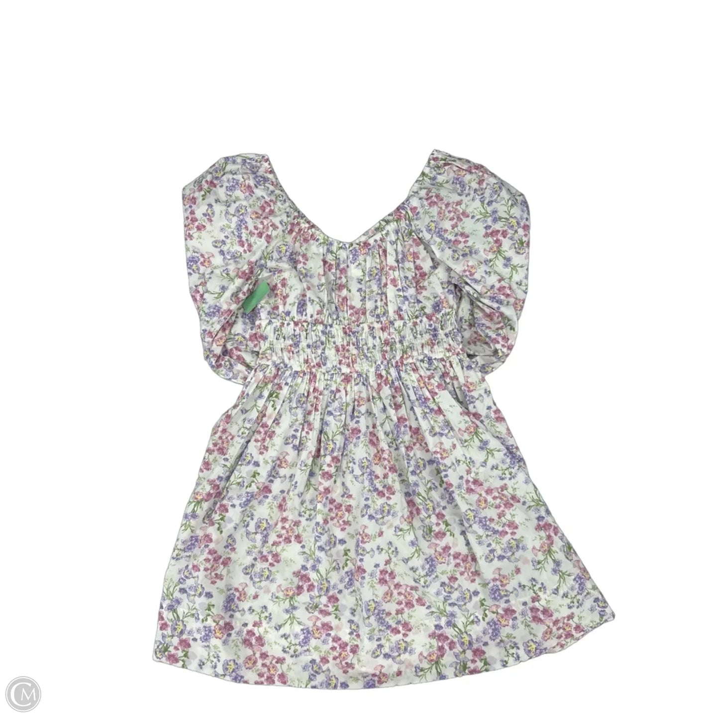 Dress Casual Short By H&m In Floral Print, Size: S