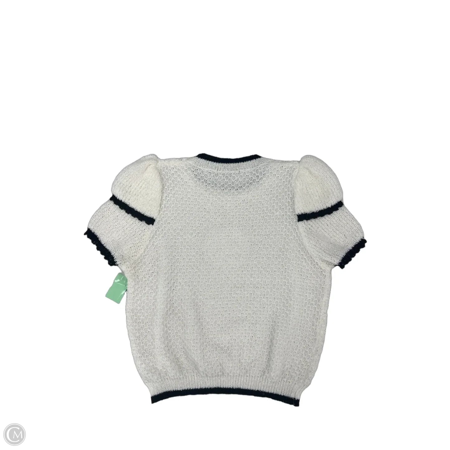 Top Short Sleeve By Cme In Black & White, Size: Os