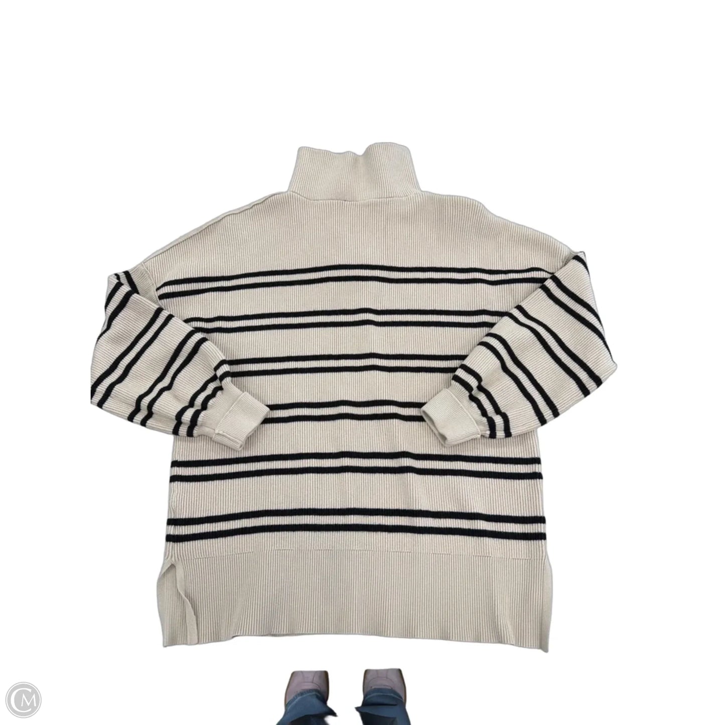 Top Long Sleeve By Cme In Black & Tan, Size: S