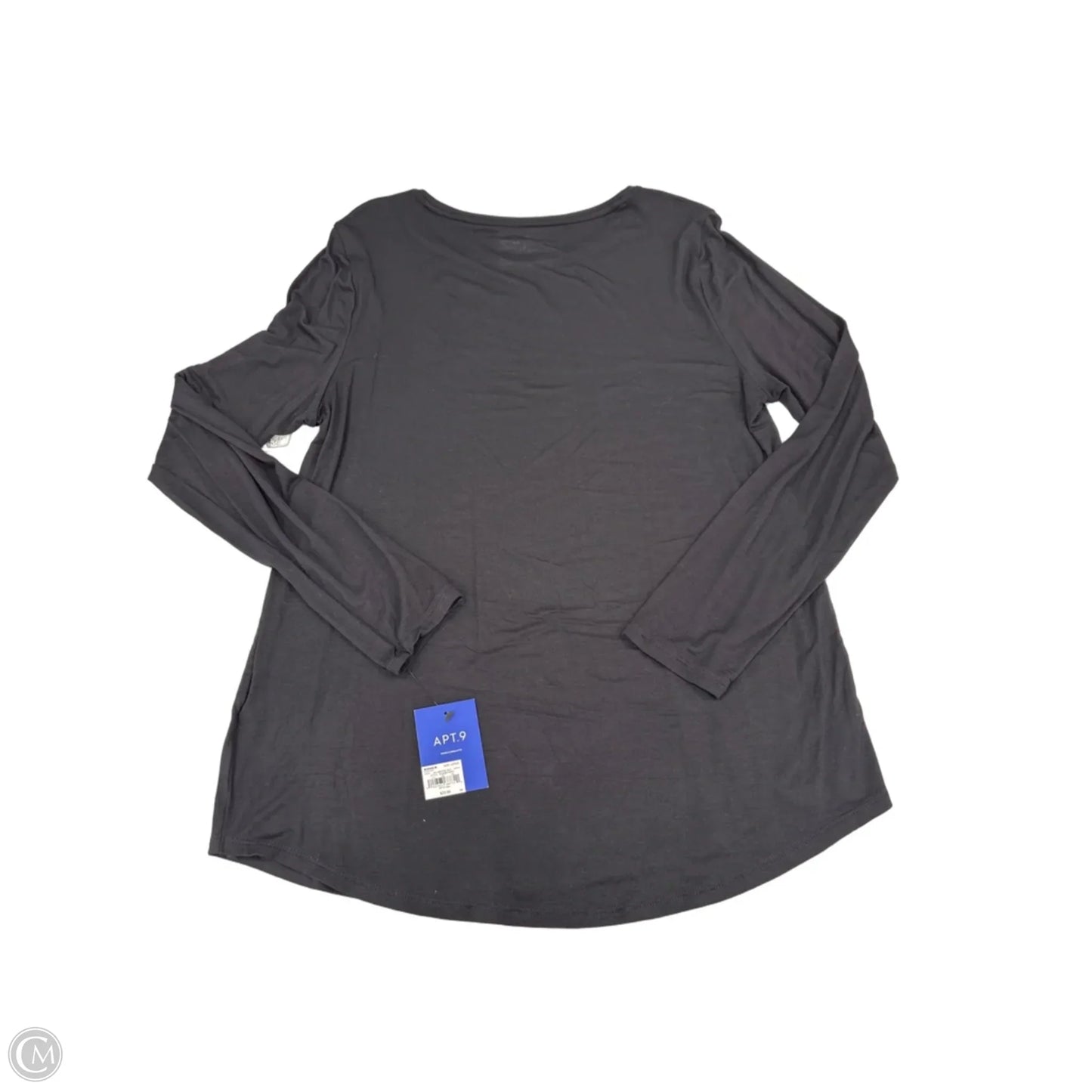 Top Long Sleeve By Apt 9 In Black, Size: L