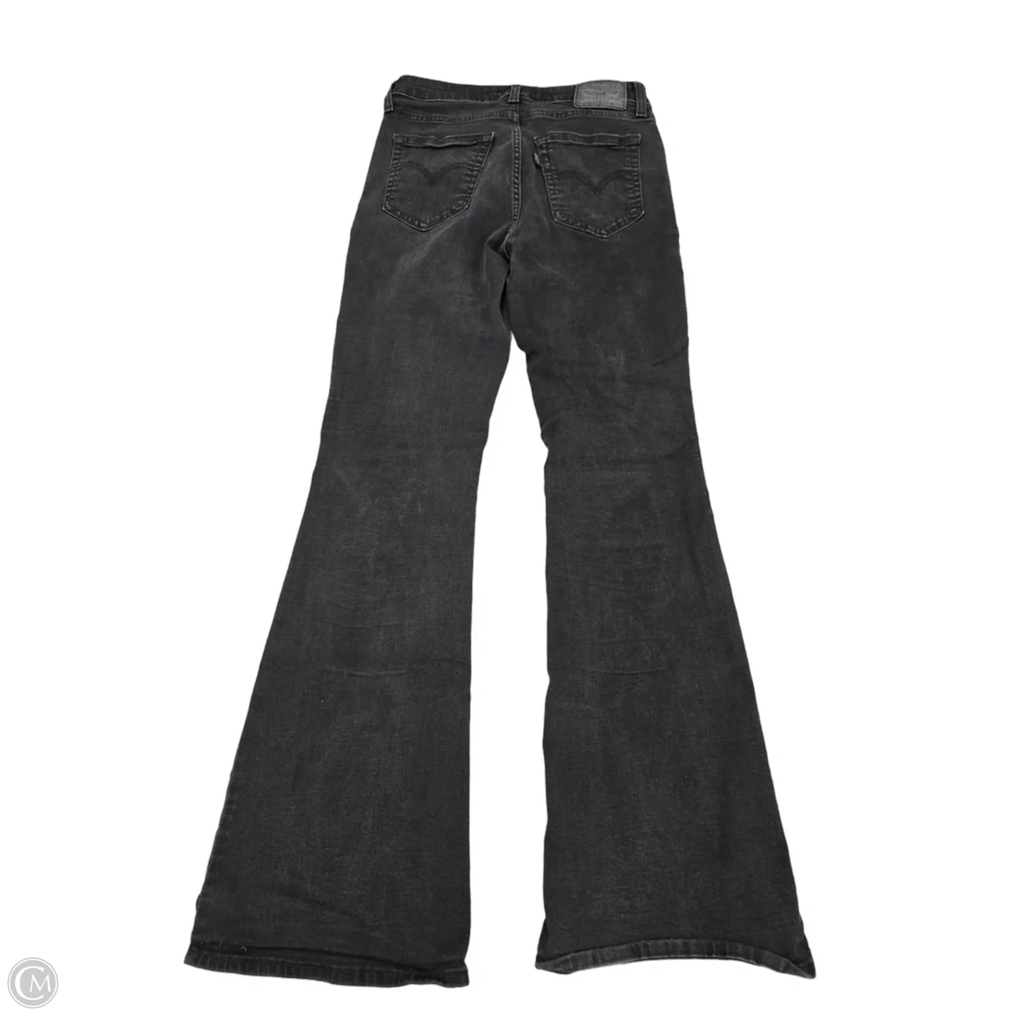 Jeans Flared By Levis In Black Denim, Size: 6