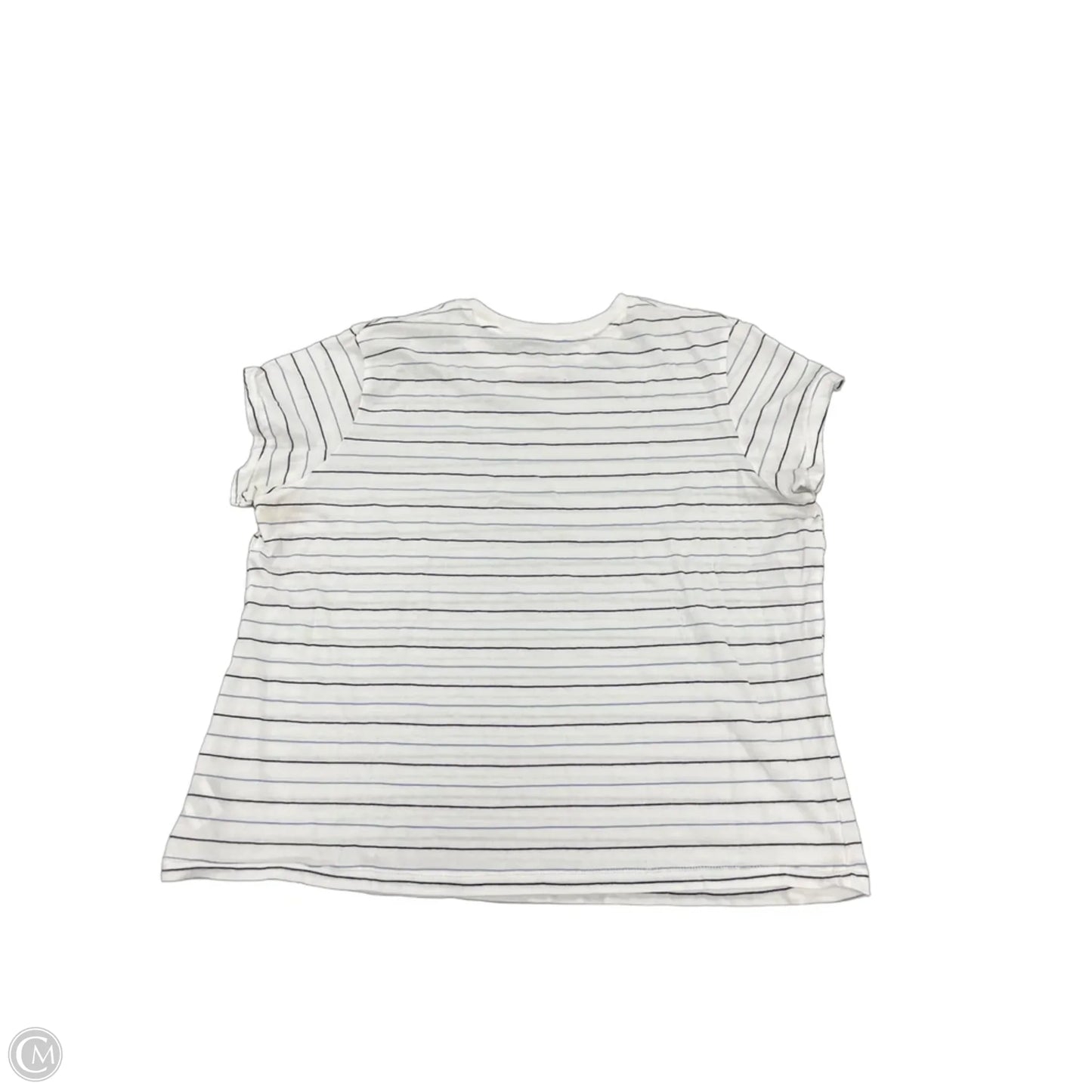 Top Short Sleeve By Universal Thread In Blue & White, Size: L
